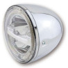 Phare moto leds 5 3/4 pouces HIGHSIDER CIRCLE Chrome (side mount)