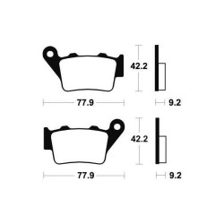 Brake plates metal fried Tecnium MO175