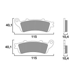 Rear brake pads sinter Brembo 07HO52SP Goldwing 1800