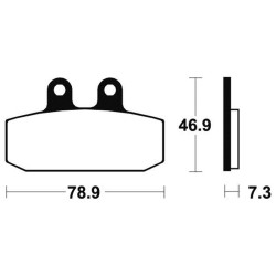Brake plates organic motorcycle Tecnium MA88