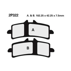 Plaquettes de frein racing Nissin 2P322 ST