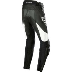 Pantalon moto cuir femme Alpinestars STELLA MISSILE V3 Noir/Blanc 2