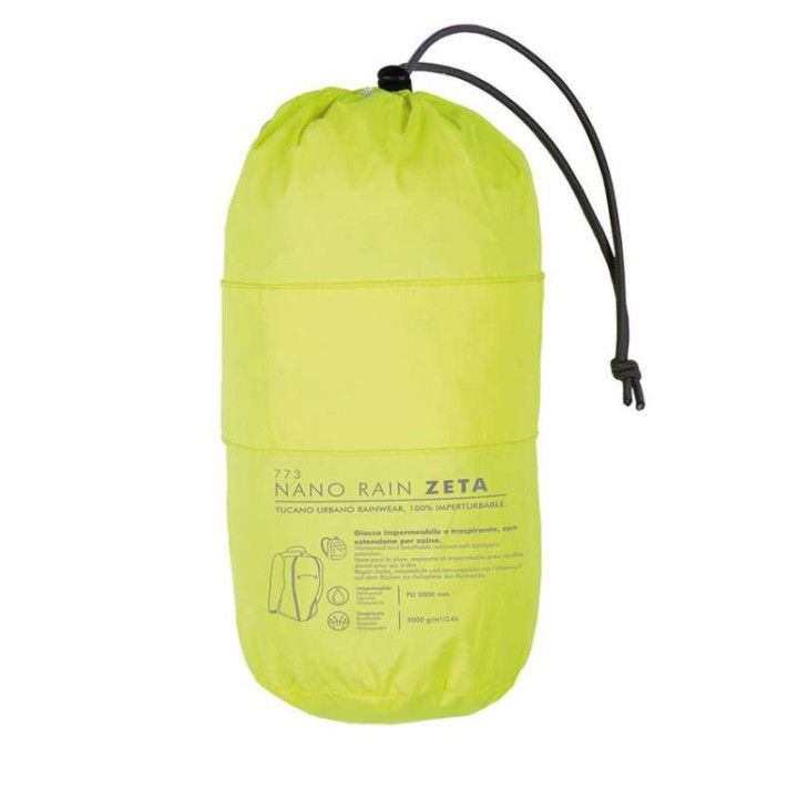Tucano Urbano NANO RAIN ZETA Rain Jacket Yellow