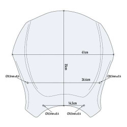 Bulle universelle Givi incolore 140A (sans kit de fixation) 2