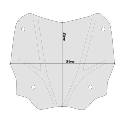 Bulle fumée Givi 33 x 45 cm D1181S Honda SH 125 2020-2026
