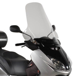 Bulle incolore +25-5cm Givi D438ST MBK Skycruiser 125 2005-2009 - Yamaha X-MAX 125-250 2005-2009