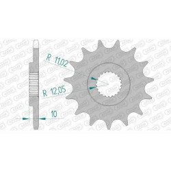 Pignon AFAM 16 dents pas 520 type 61301