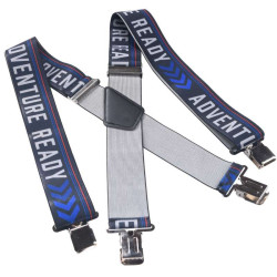 Bike IT ADVENTURE Blue/Red motorcycle straps