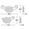 Plaquettes de frein sinter BRAKING 905CM44