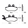 Brake plates organic motorcycle Tecnium ME286