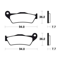 Plaquettes de frein moto métal fritté Tecnium MR171
