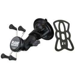 Kit voiture support ventouse RAM + bras court + X-Grip 2