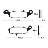 Plaquettes de frein moto métal fritté Tecnium MR204