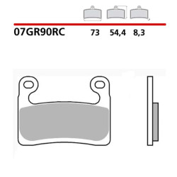 Racing carbon/ceramic brake pads BREMBO 07GR90RC