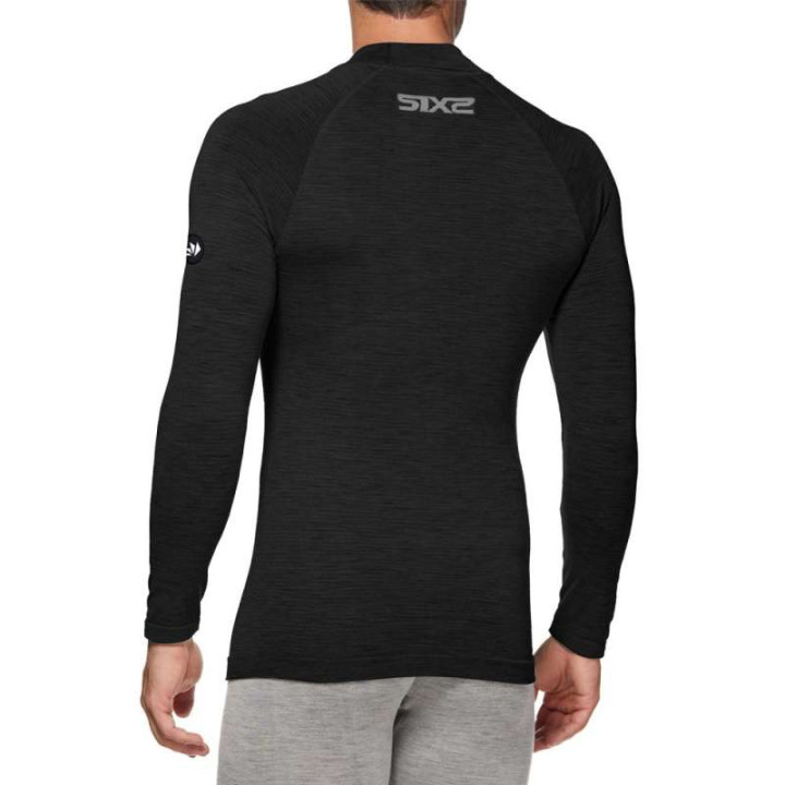 Maillot thermique moto SIXS TS3 MERINOS BLACK