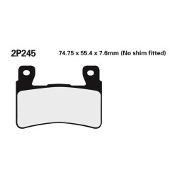 Semi-metal brake pads Nissin 2P245 NS