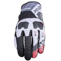 Gants moto Aventure Five TFX3 AIRFLOW Gris/Rouge