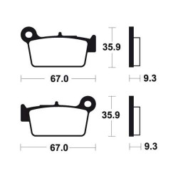 Cross brake pads Tecnium MO290
