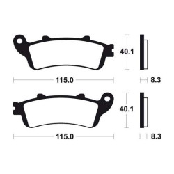 Tecnium MF235 sintered metal brake pads