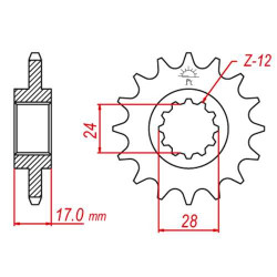 Pignon JT 15 teeth not 520 type 1295 2