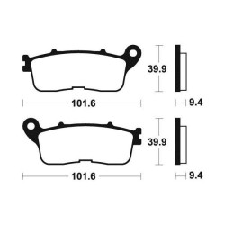 Plaquettes de frein arrière TECNIUM MR 392 2