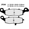 Plaquettes de frein semi-metal Nissin 2P260NS