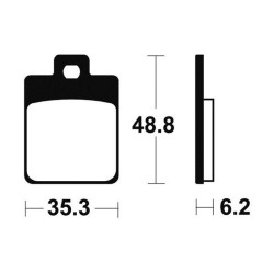 Front brake pads Tecnium MSS368 Piaggio MP3