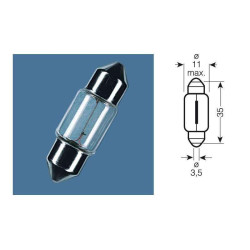 Ampoule plaque minéralogique OSRAM C5W SV8.5-8 2