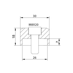 KAWASAKI M8 mirror to handlebar adapter (9584N) 2