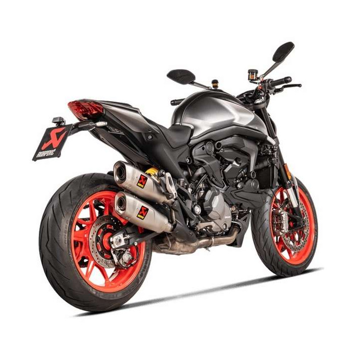 Silencieux homologué Akrapovic Titane Ducati Monster 937 (S-D9SO17-HCQT)