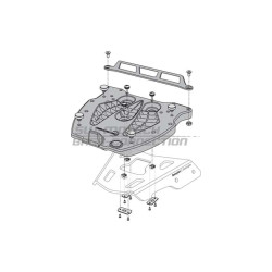 SW-Motech ALU RACK adapter plate for Givi/Kappa MONOLOCK top case