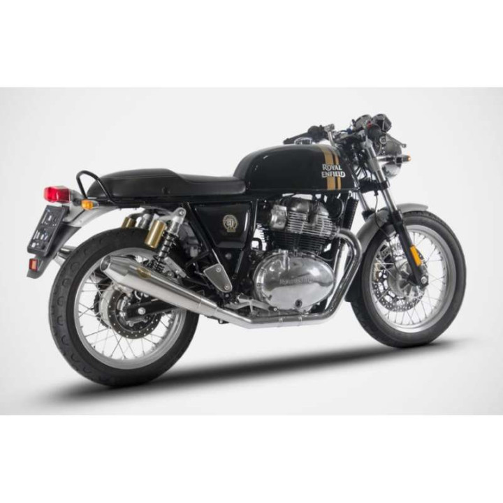 Approved mufflers (x2) Zard INOX Royal Enfield CONTINENTAL GT/INTERCEPTOR