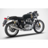 Approved mufflers (x2) Zard INOX Royal Enfield CONTINENTAL GT/INTERCEPTOR