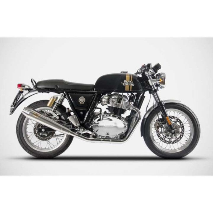 Approved mufflers (x2) Zard INOX Royal Enfield CONTINENTAL GT/INTERCEPTOR
