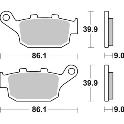 Plaquettes de frein sinter SBS 881LS