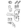 Shad D1B341MAR complete lock for SH33/SH34 top case