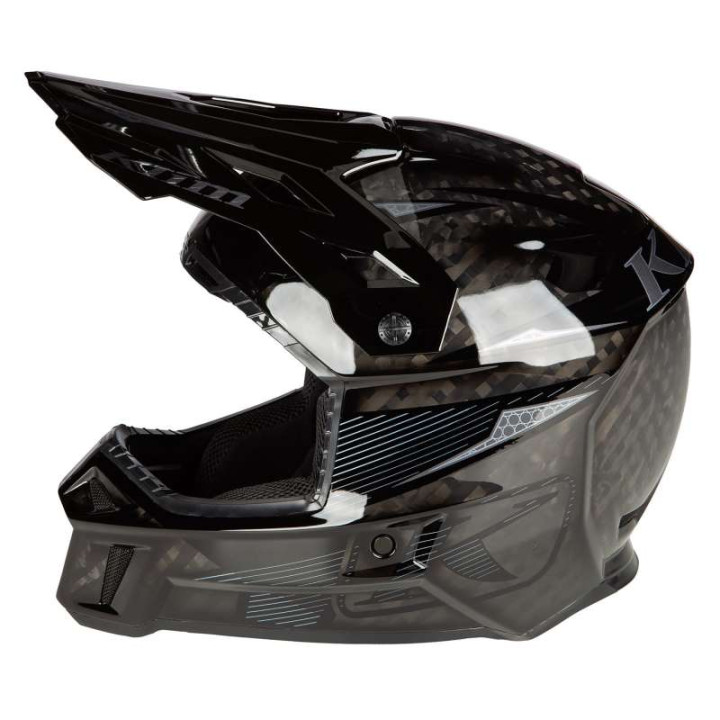 Klim F3 PRO CARBON STRIKER Gloss Black motocross helmet