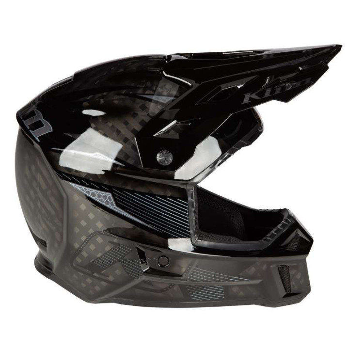 Klim F3 PRO CARBON STRIKER Gloss Black motocross helmet