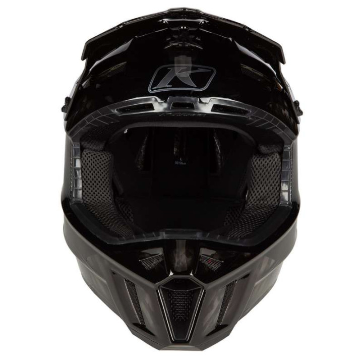 Klim F3 PRO CARBON STRIKER Gloss Black motocross helmet