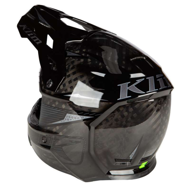 Klim F3 PRO CARBON STRIKER Gloss Black motocross helmet