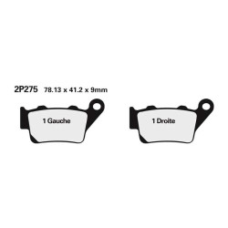 Semi-metal brake pads Nissin 2P275 NS