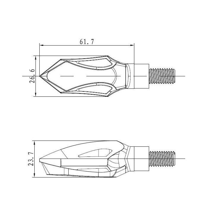 Puig TOWER sequential motorcycle turn signals (20424N)