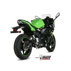 Mivv MK3 complete line Stainless steel black (K.044.SM3B) Kawasaki Ninja 650/Z650 2