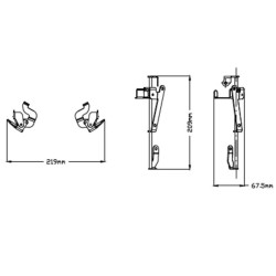 Support réglable (3732N) pour bulle Puig Yamaha TÉNÉRÉ 700 2