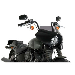 Puig MIRAGE SPORT half fairing Black Gloss (21331) HARLEY DAVIDSON SOFTAIL STREET BOB 21-