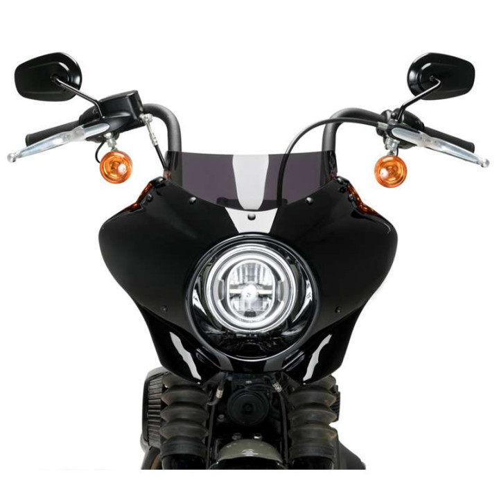 Semi-carénage Puig MIRAGE SPORT Noir Brillant (21331) HARLEY DAVIDSON SOFTAIL STREET BOB 21-