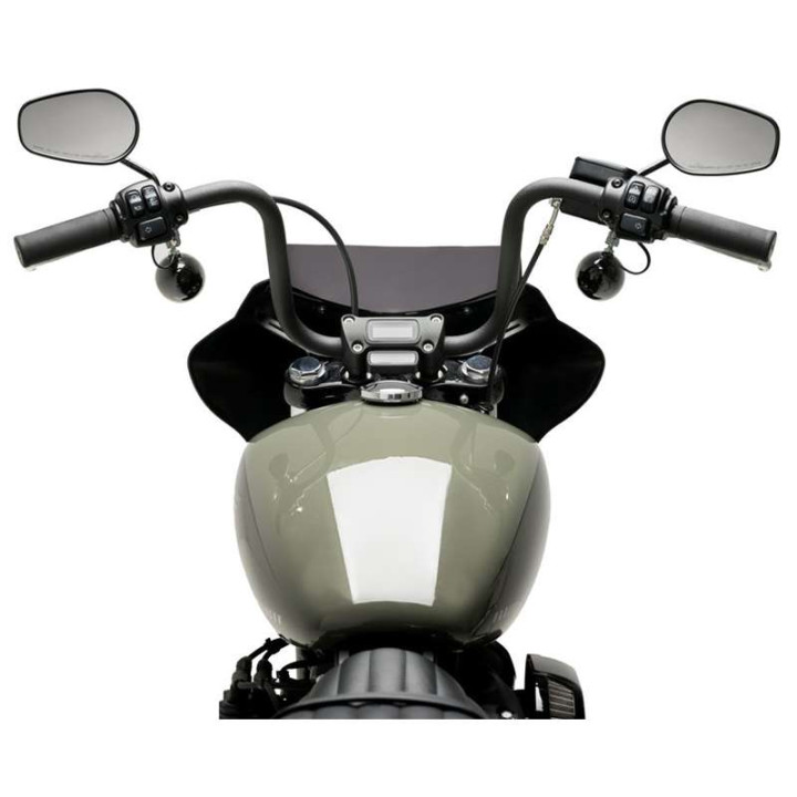 Semi-carénage Puig MIRAGE SPORT Noir Brillant (21331) HARLEY DAVIDSON SOFTAIL STREET BOB 21-