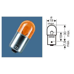 OSRAM RY10W BAU15S orange flasher bulb 2