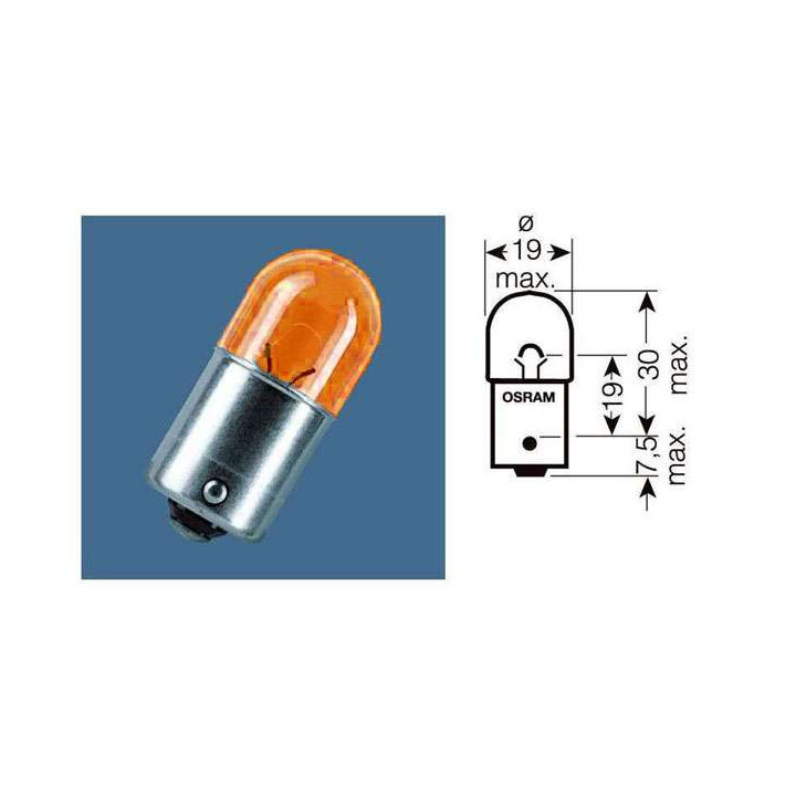 OSRAM RY10W BAU15S orange flasher bulb