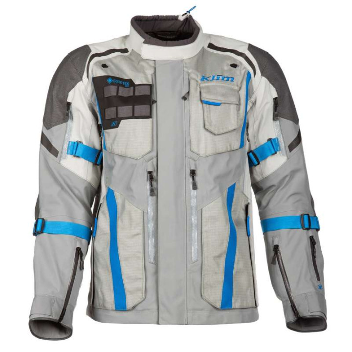 Veste moto Klim BADLANDS PRO Gris/Bleu